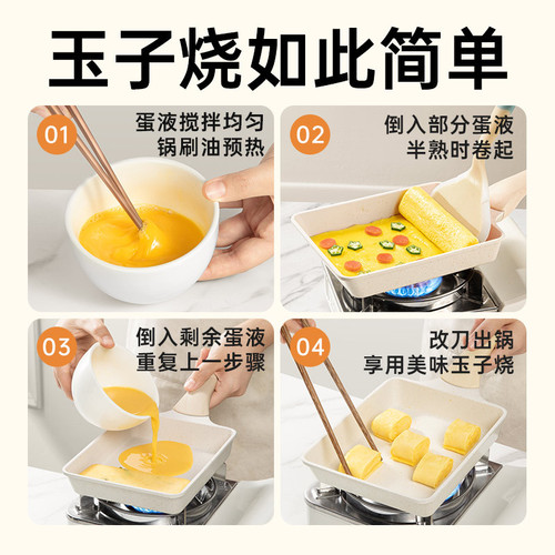 Stainless Steel Non-Stick Pan with Ceramic Coating, White, Mini Baby Food Pan, Versatile Multi-Purpose Frying Pan