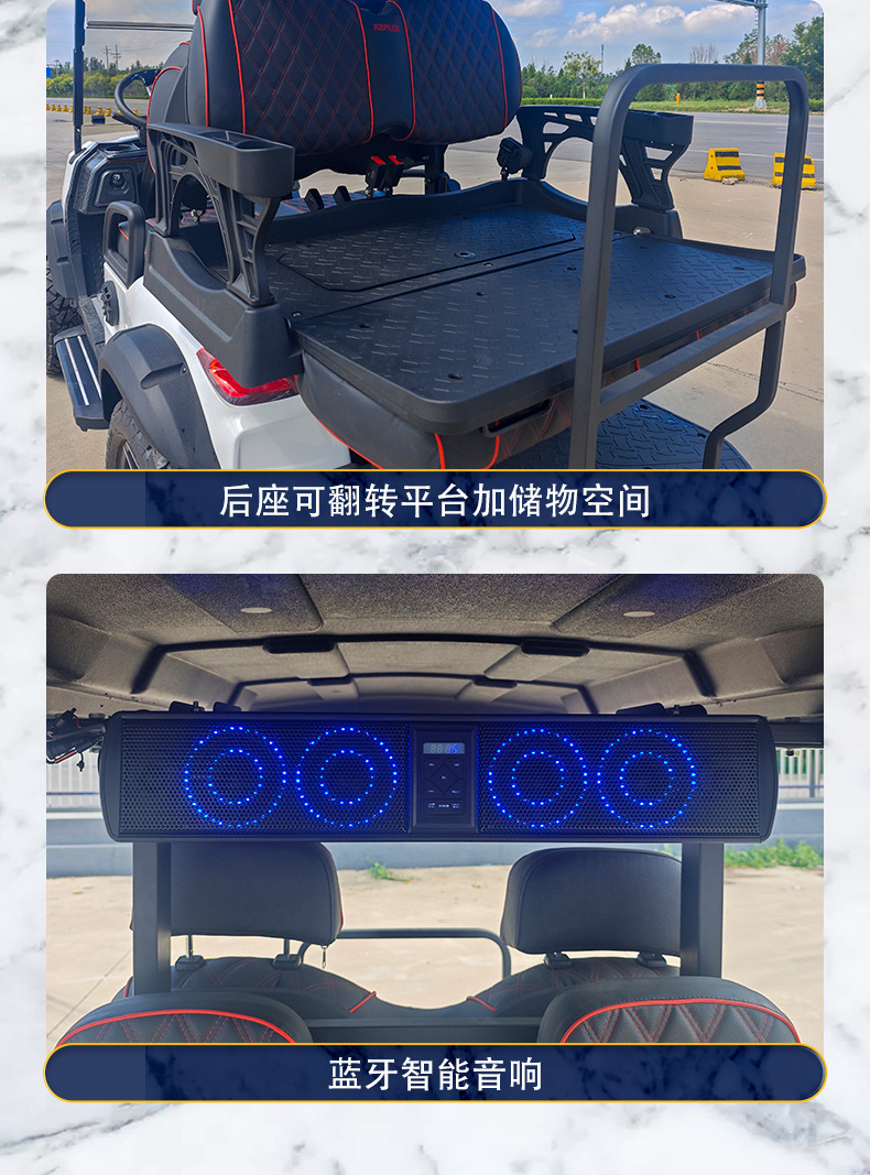 New Electric Golf Cart, 4-Seater Sightseeing Car, Shipped from Thailand Factory, Tourist Area Mobility Vehicle, Golf Cart