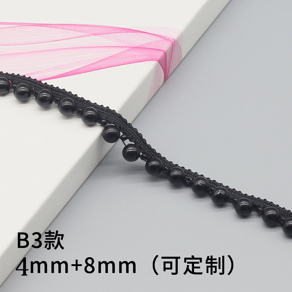 B3 #4 + 8mm 블랙 비드 블랙 벨트