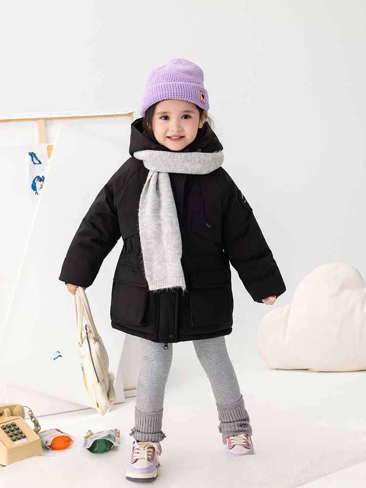 [en stock] chaqueta a prueba de viento de cáscara blanda de niñas invierno nuevo traje de asalto de niños con chaqueta de algodón y terciopelo