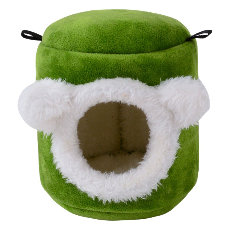 Хлопковое гнездо для хомяка круглое гнездо в форме пня для маленьких домашних животных можно повесить гамак Голландская свинья спит зимнее теплое хлопковое гнездо белки