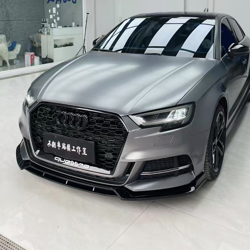 Suitable for Audi A3 Front Lip 14-20 Front Shovel S3 Sports Four-Stage Small Surround A3L Punched and Fixed