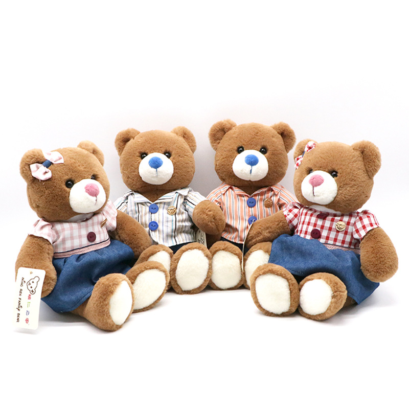 青岛厂家直供儿童玩具 情侣熊毛绒公仔 生日礼物玩偶娃娃
