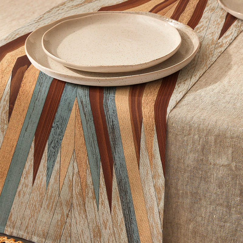 110g Weight Tablecloths Home Textiles & Decor Type cotton and linen, Polyester Material Stripe, Plant Pattern Elegant, Simple Style Style Elegant Simple Style Stripe Plant Cotton And Linen Polyester Tablecloths 11