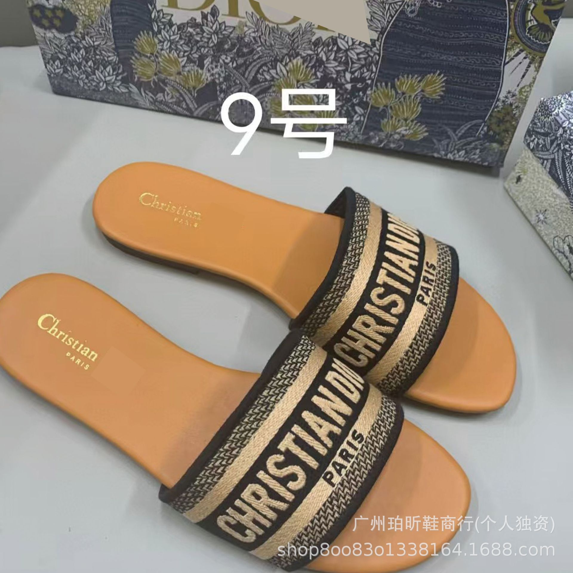 Zapatillas clásicas de alta versión D casa bordadas en una línea Zapatillas de piel de oveja para mujer