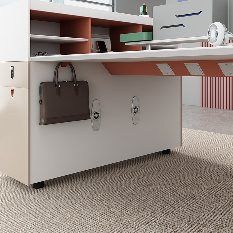 Mesa sencilla para personal de 4 personas, mueble lateral, estación de trabajo financiera, tarjetero de partición de pantalla para 6 personas, escritorio para 1 persona, 2024