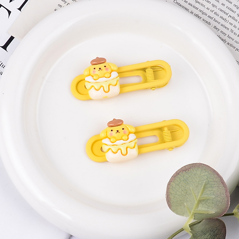 Primavera nueva historieta Sanrio oval metal horquilla linda chica dulce lado Bangs hairpin tocado