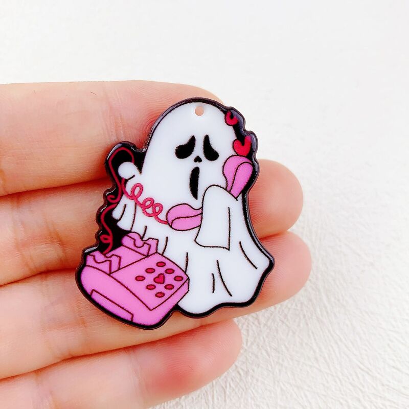 クロスボーダーの人気アクリル両面プリントカラーゴーストハロウィンシリーズはDIYアクセサリーのペンダントを飾ります。|undefined