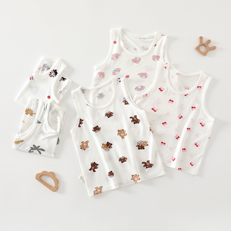 Baby Camisole Summer Modal Thin Baby Children Girls Boys Sleeveless Underwear Top