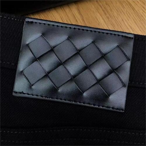 Black Spring and Autumn Men's High-end Twill Comfort Skin-feeling Elastic Slim Straight Long Jeans