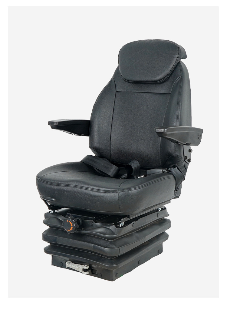 Engineering Machinery Seat, Garden Machinery, High-End Adjustable Seat with Shock Absorption, Sliding Rail, Armrests, Comfortable for Long Sitting, Forklift