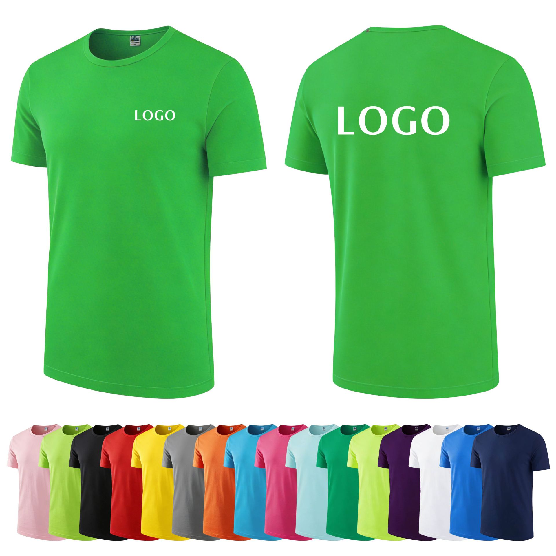 Verano secado rápido cuello redondo camiseta de manga corta camiseta cultural impresión de ropa de trabajo camiseta publicitaria ropa deportiva personalizada al por mayor