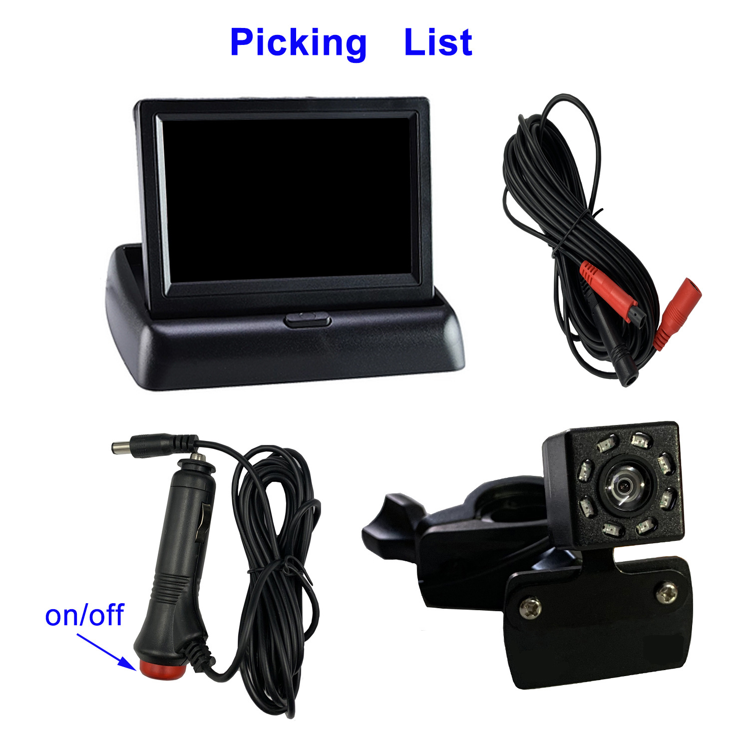 Amazon Bestseller 4.3inch Baby Car Monitor Baby Rearview Camera Baby Car Mirror