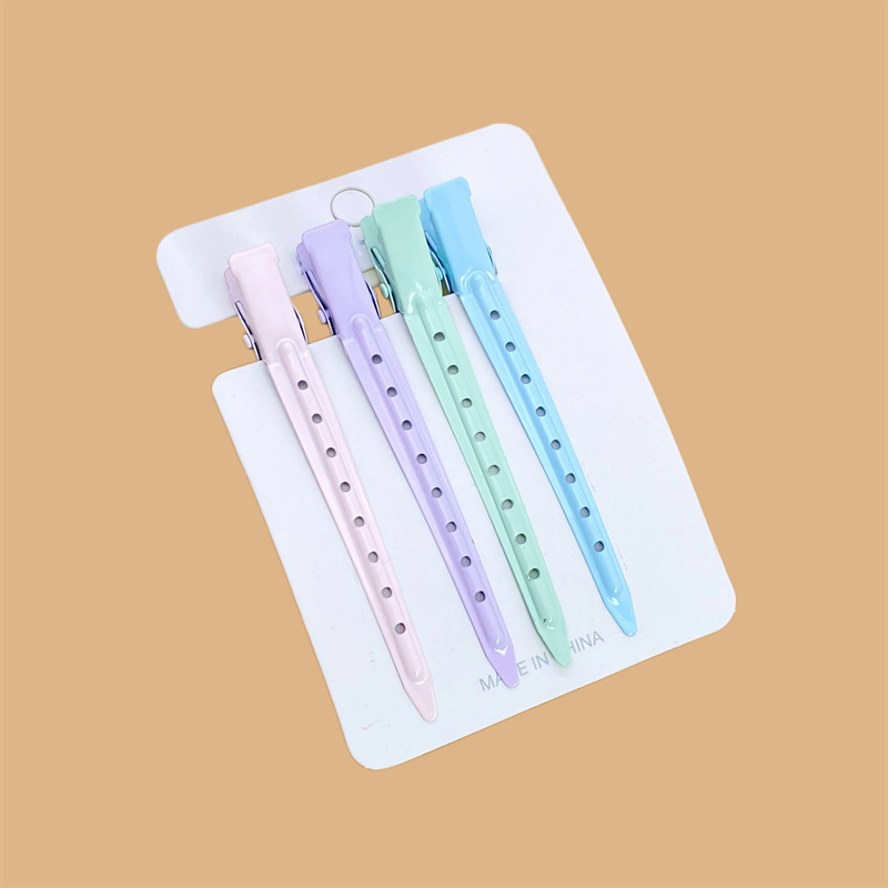 Juego de 4 pinzas con punta puntiaguda y pinzas laterales, pinzas puntiagudas de color café huecas con diseño de belleza en colores Maillard. image 7