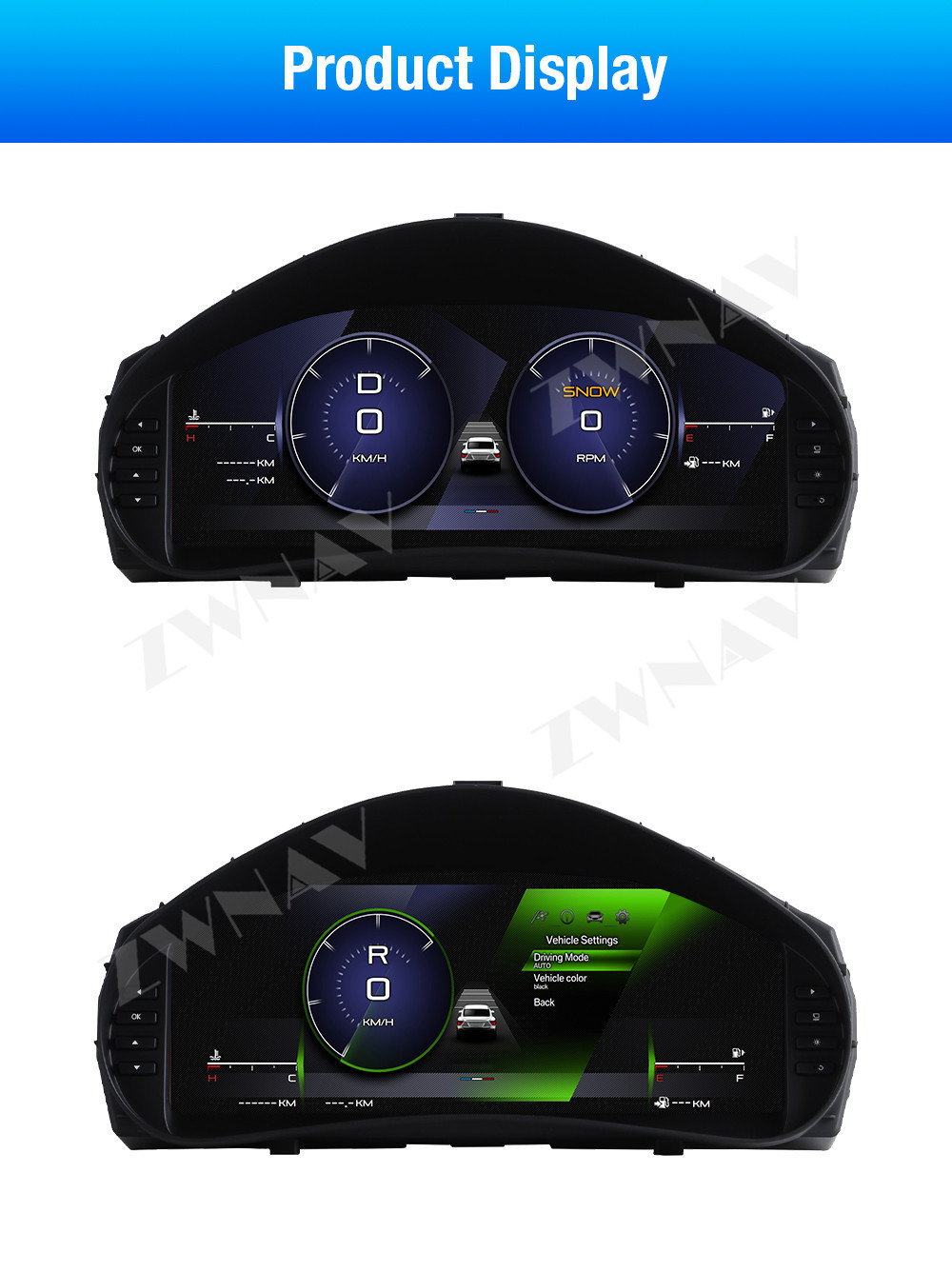 Suitable for 2004-2008 Peugeot 206 models, this is an upgraded all-lcd dashboard with multiple UI options for displaying car mileage and speed