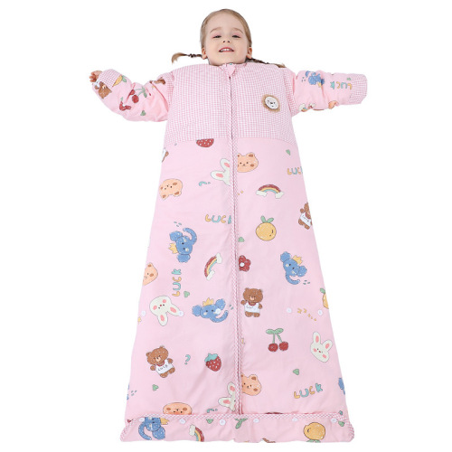 Baby 100% Cotton Sleep Bag Spring Autumn Winter Thin Model for Toddlers and Kids, Thicker Anti-Kick Blanket, All-Season Universal Use