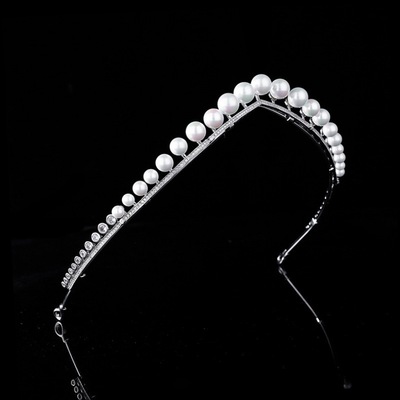 Korean new pattern Simplicity Hairdressing bride marry Pearl zircon wedding Headdress Accessories Photo Photography prop