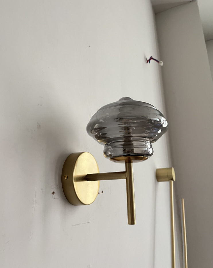 Diseñador de pasillo lámpara de pared de sala de estar lámpara de pared de vidrio de diseño de fondo decoración de pasillo pared de fondo