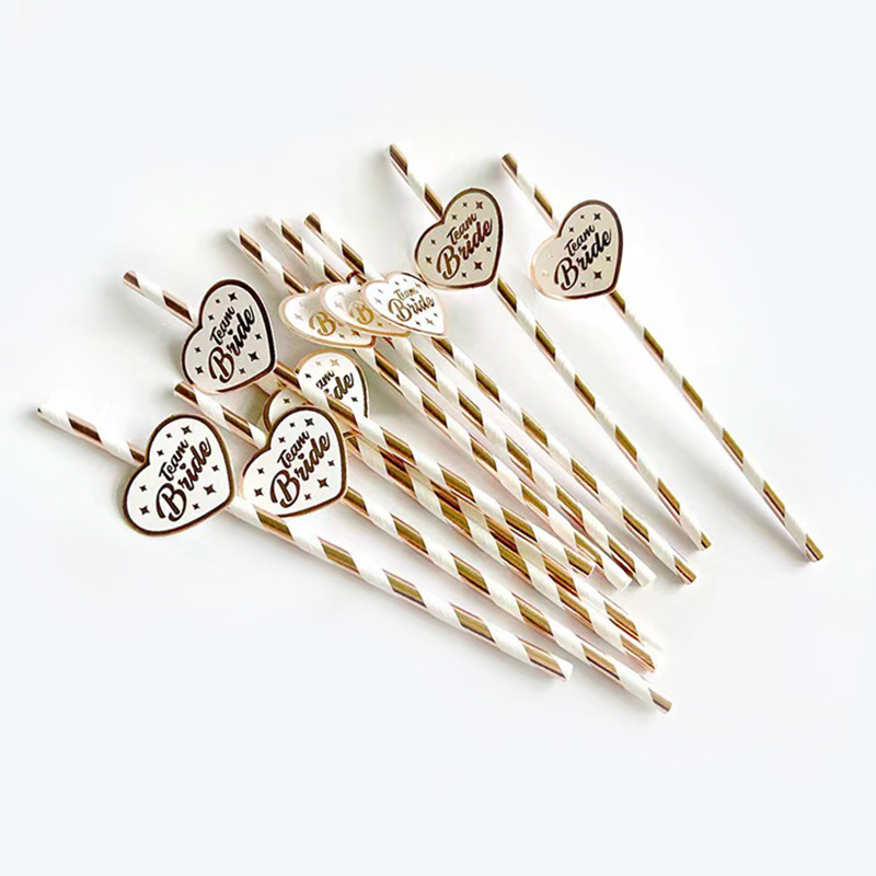 Cruz-frontera nueva novia paja soltero fiesta boda decoración creativa degradación papel paja