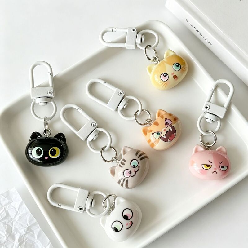 Cute and funny cat keychain pendant, student fresh style pendant, simple backpack accessory, sweet and versatile gift wholesale Cute and funny cat keychain pendant, student fresh style pendant, simple backpack accessory, sweet and versatile gift wholesale