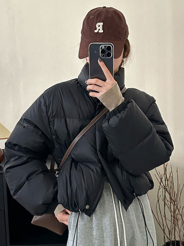 2025韩国东大门原版面包服女 立领小个子短款羽绒棉服秋冬短款|undefined
