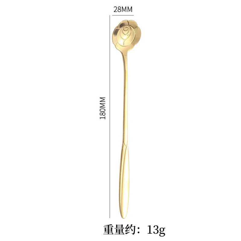 不锈钢樱花勺子长柄咖啡搅拌勺蛋糕甜品勺燕窝勺蜂蜜勺马克杯勺子|undefined