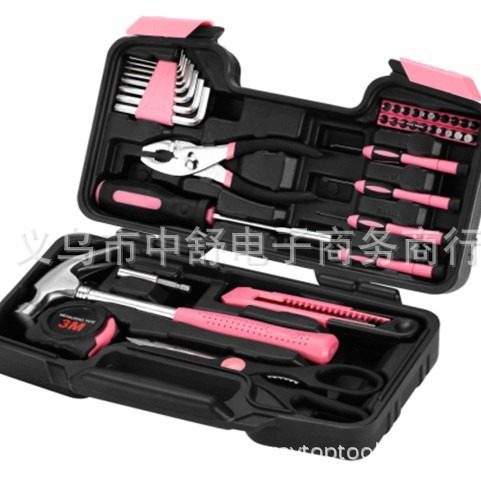 40件套粉色手工具组套 居家工具组套 车载工具组套HAND TOOL