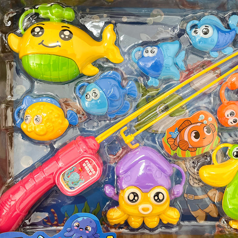 Juguetes de pesca piscina para niños pescar caña de pesca magnética para la pesca de niños y niñas juguetes regalos de agencia