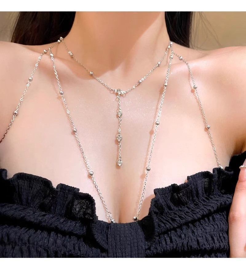 가슴 체인 실버