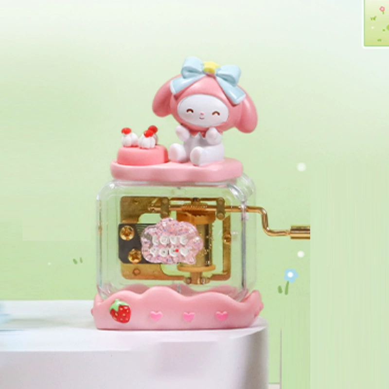 Sanrio, музыкальная коробка мультфильм, минифигура, украшения на стол, подарок на день рождения