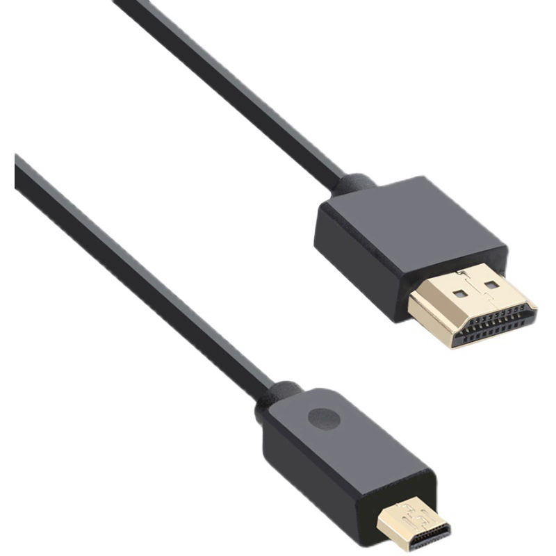 [HDMI线mini超细2.0版4K60p高清极细Micro小头超短柔软相机连接线]