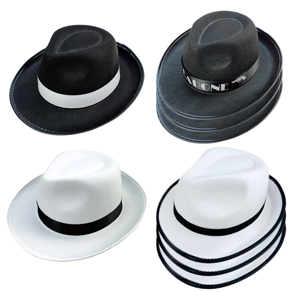 Manufacturer Wholesale Small Top Hats, Large-Brimmed Hats, Black Leather Strap Oktoberfest Hats, Felt Hats in Various Colors, Holiday Hats
