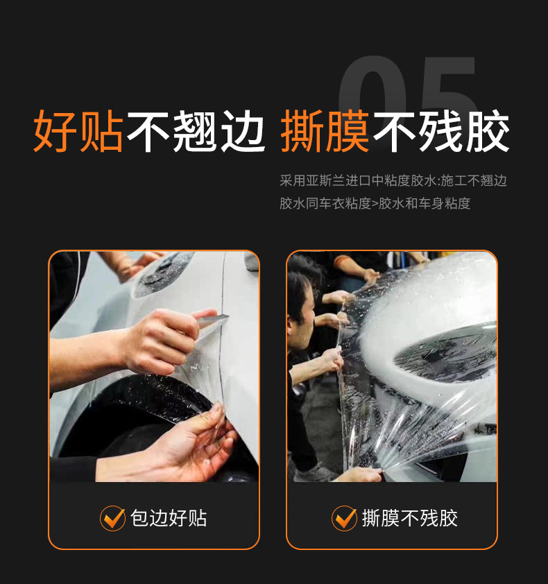 Premium Hydrophobic TPU Invisible Car Wrap PPF Paint Protection Film