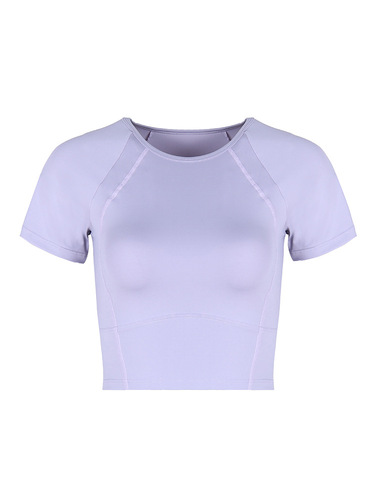 Sports T-shirt women's elastic tight slimming short navel-baring yoga top quick-drying running training fitness short-sleeved