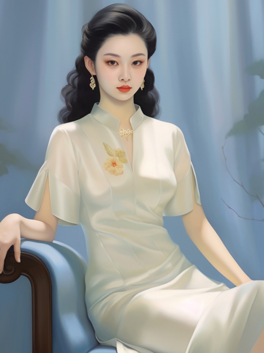 Váy dài ôm dáng tay ngắn cho bé gái mùa hè — váy trắng chi tiết 4