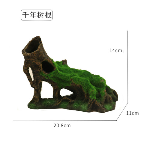 Fish and shrimp shelter house, breeding house, tree roots, sunken wood, hollow tree hole, tree roots, aquarium, resin crafts, landscaping