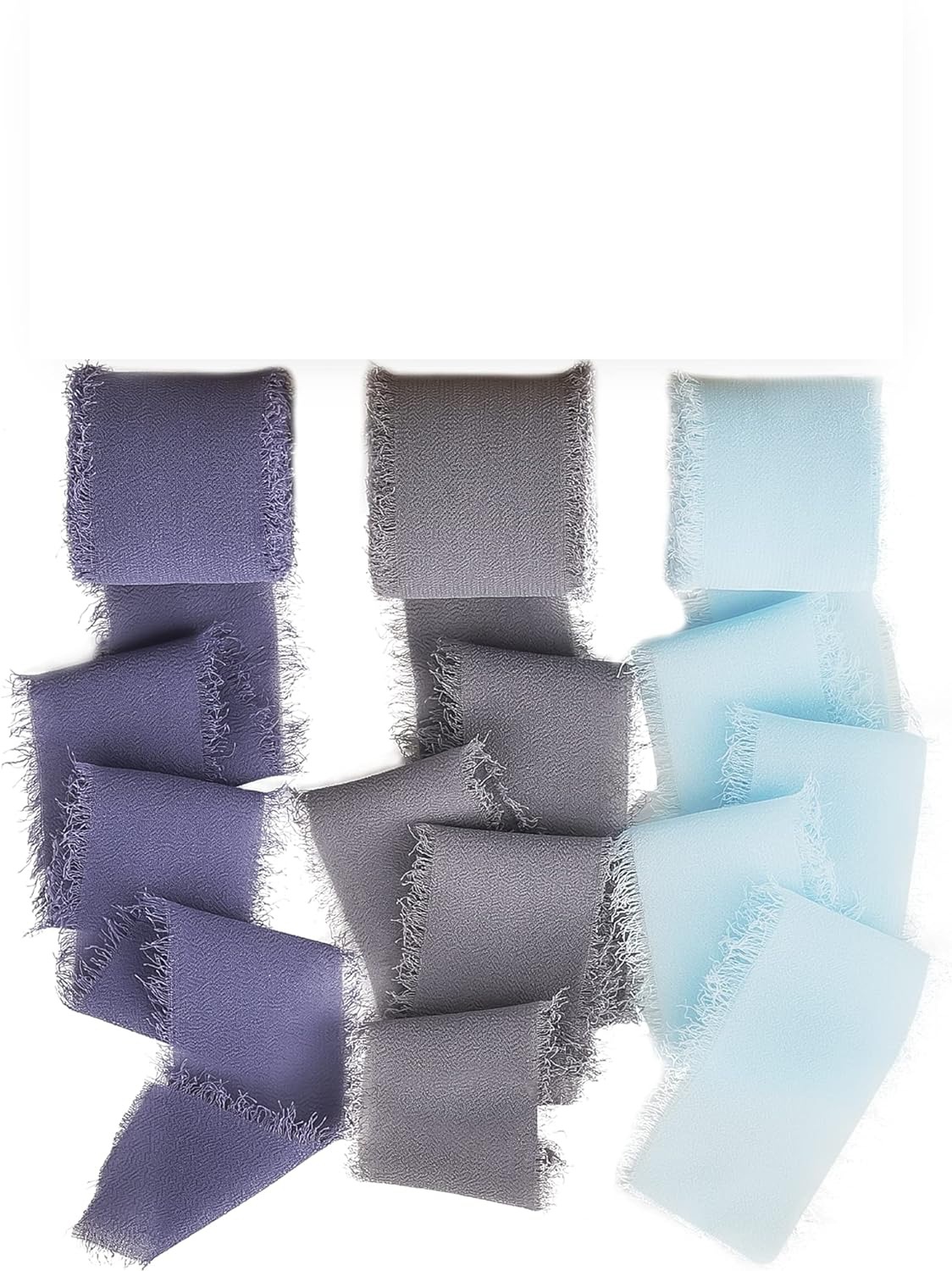 INS deshilachado gasa cinta ramo de la boda borla cinta arco decoración hilo de nieve tira de tela de seda