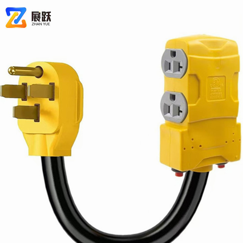 Rv Power Distribution Adapter,Nema 14-50P to 4 X 5-20R-15R Rv Generator Adapter