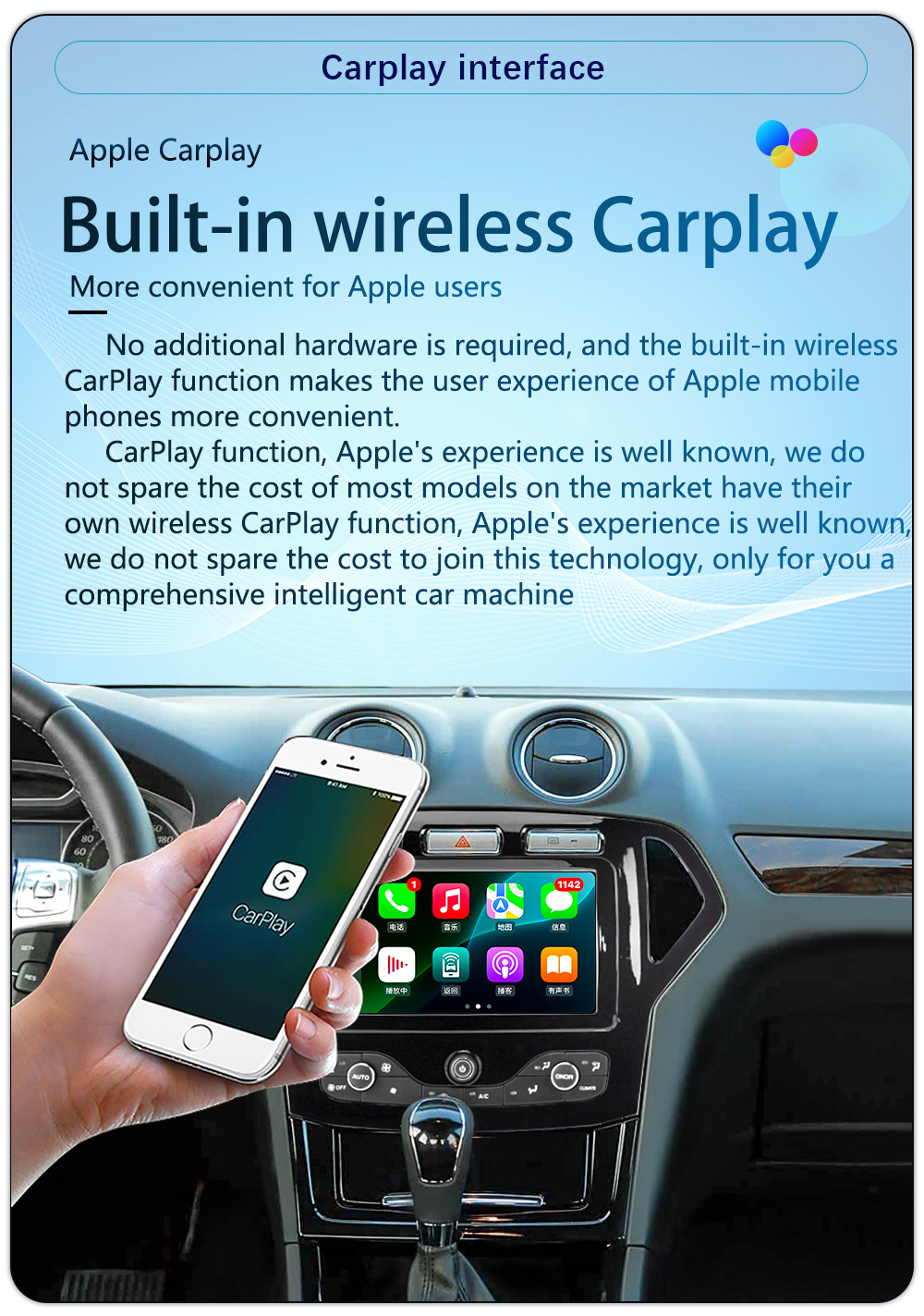 Suitable for 2007-2012 Mondeo, Original Car Style Modified Car Central Control Navigation System