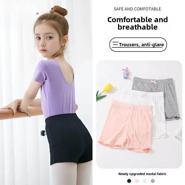 Cross-Border Girls' Three-Quarter Length Leggings, Summer Modal Children's Anti-Exposure Safety Shorts, Thin Student Shorts Source
