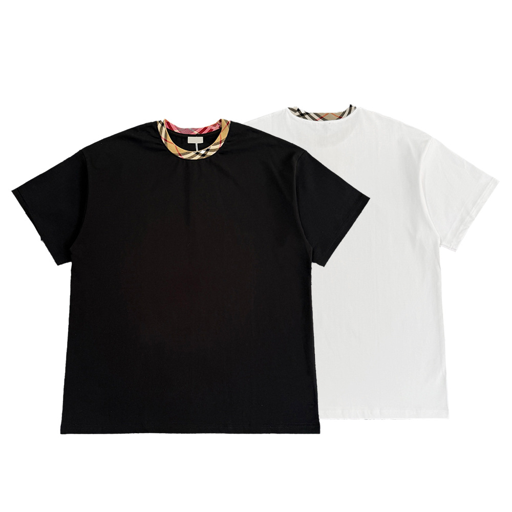 Yay üçün qısaqol köynək - plaid yaxalıq, unisex