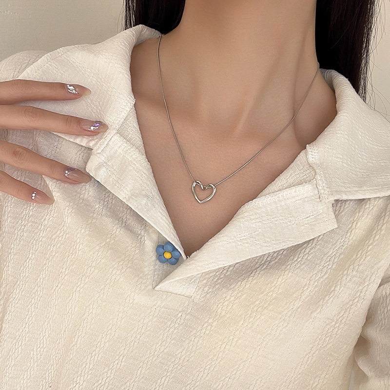 1657#【两戴式】镂空爱心项链1