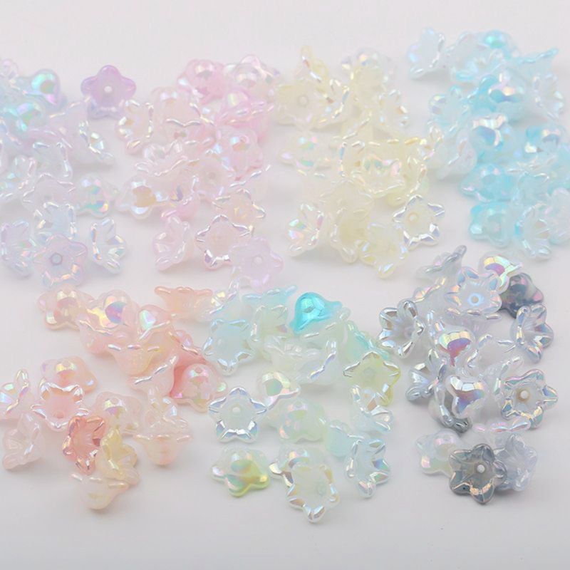 Gradient Magic Color Mabei Flower Bud Bell Flower Bells Orchid Wind Bell Flower DIY Clothing Headwear Hairpin Car Hanging Material
