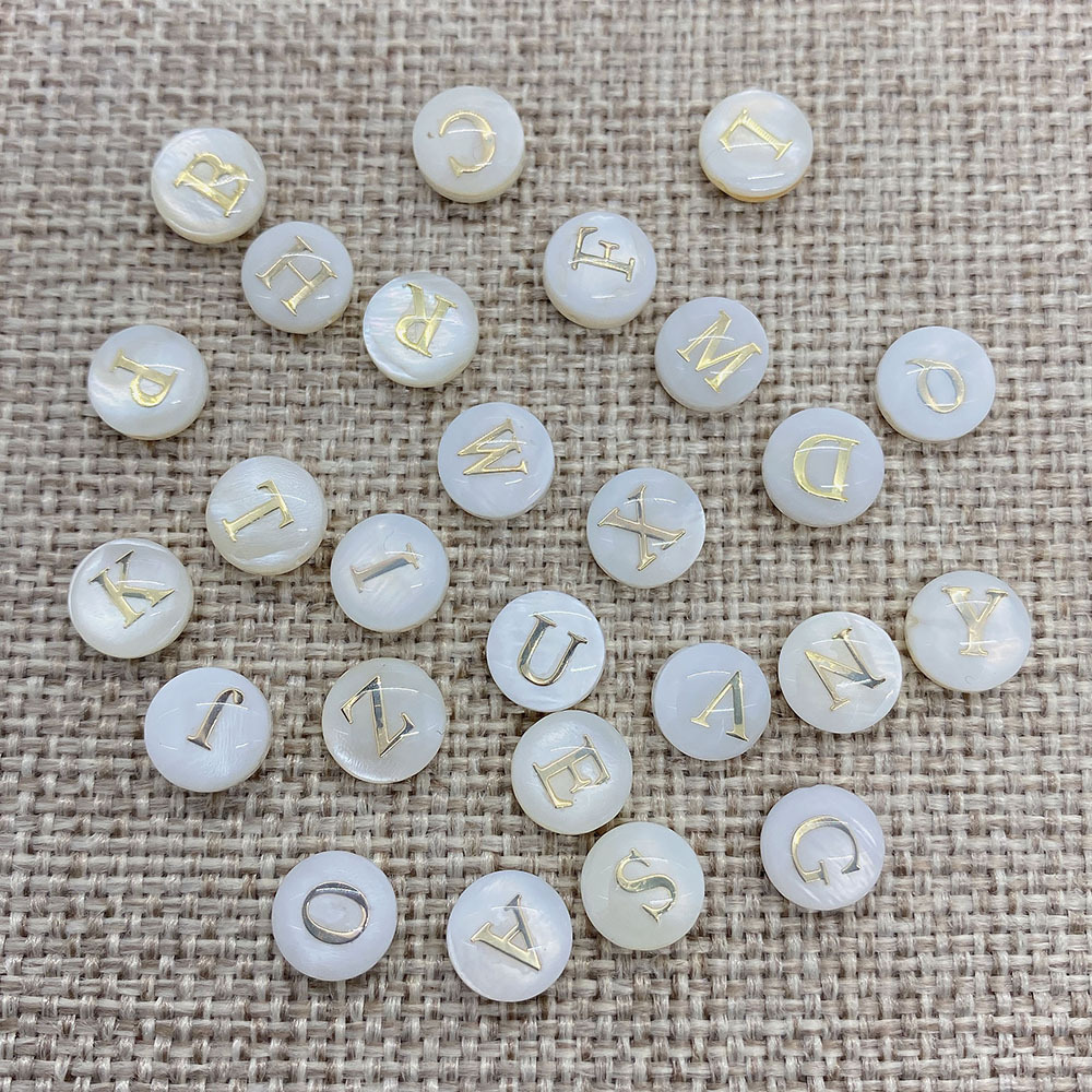 DIY Jewelry Accessories Classification 1 Piece Quantity Shell Material Letter Pattern 1 Piece Shell Letter DIY Jewelry Accessories Beads
