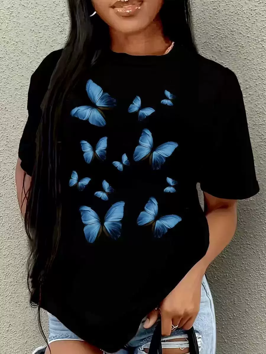Футболка европейского стиля летняя короткий рукав, размеры L–5XL
