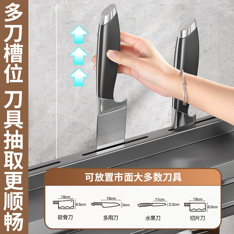 キッチン調味料収納ラック箸とナイフホルダーカウンタートップ多機能調味料キッチン用品収納ラック多層棚|undefined