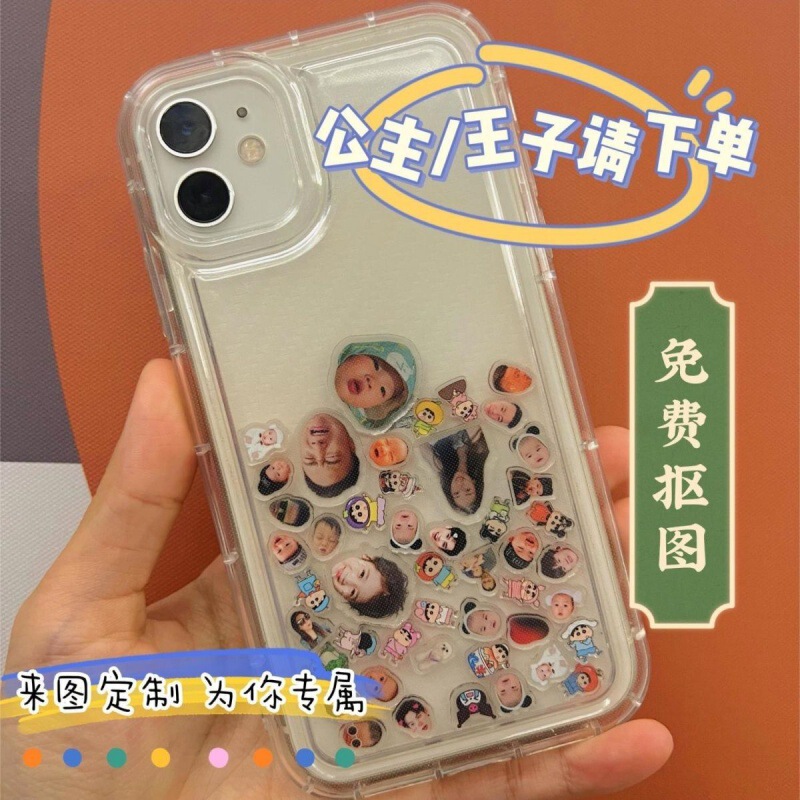 Photo diy airbag mobile phone shell rocking music small piece new creative new DIY acrylic Big Head