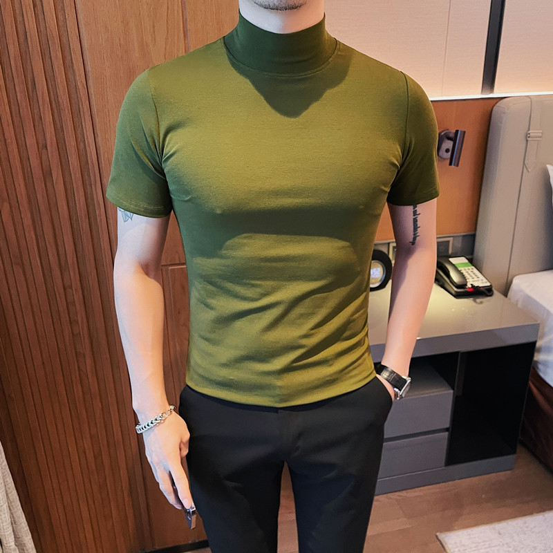 아미 그린 하프 터틀넥