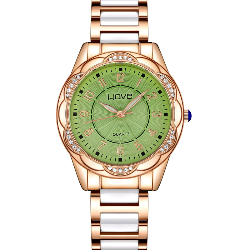 New Cross-Border Versatile Casual Lace Round Diamond Women's Quartz Watch Butterfly Buckle Imitation Ceramic Watch Light Luxury New Cross-Border Versatile Casual Lace Round Diamond Women's Quartz Watch Butterfly Buckle Imitation Ceramic Watch Light Luxury