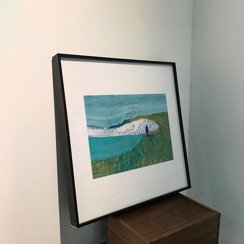 French illustrator vintage oil painting square CHIC photo frame suit decorative art painting living room bedroom dining room